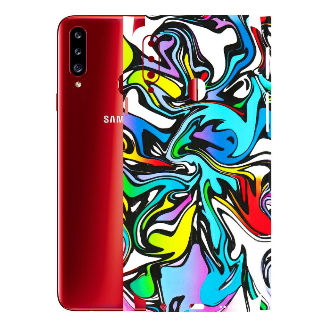 Samsung A/S Series Phone Skins (All Models) - Abstract Colour Paints - 3D Embossed Finish (L-271) Samsung Galaxy A20S