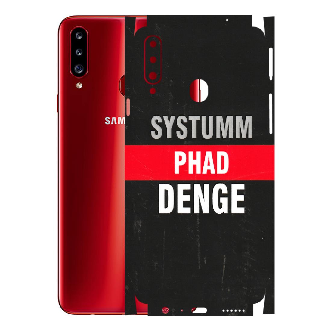 Samsung A/S Series Phone Skins (All Models) - Systumm Phad Denge - 3D Embossed Finish (L-278) Samsung Galaxy A20S