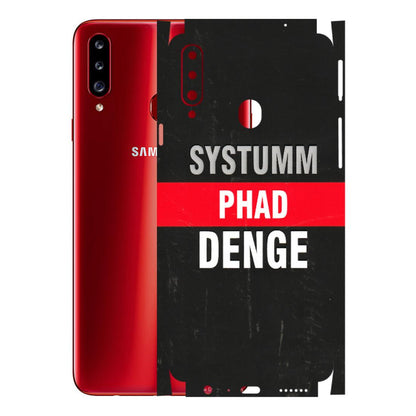 Samsung A/S Series Phone Skins (All Models) - Systumm Phad Denge - 3D Embossed Finish (L-278) Samsung Galaxy A20S