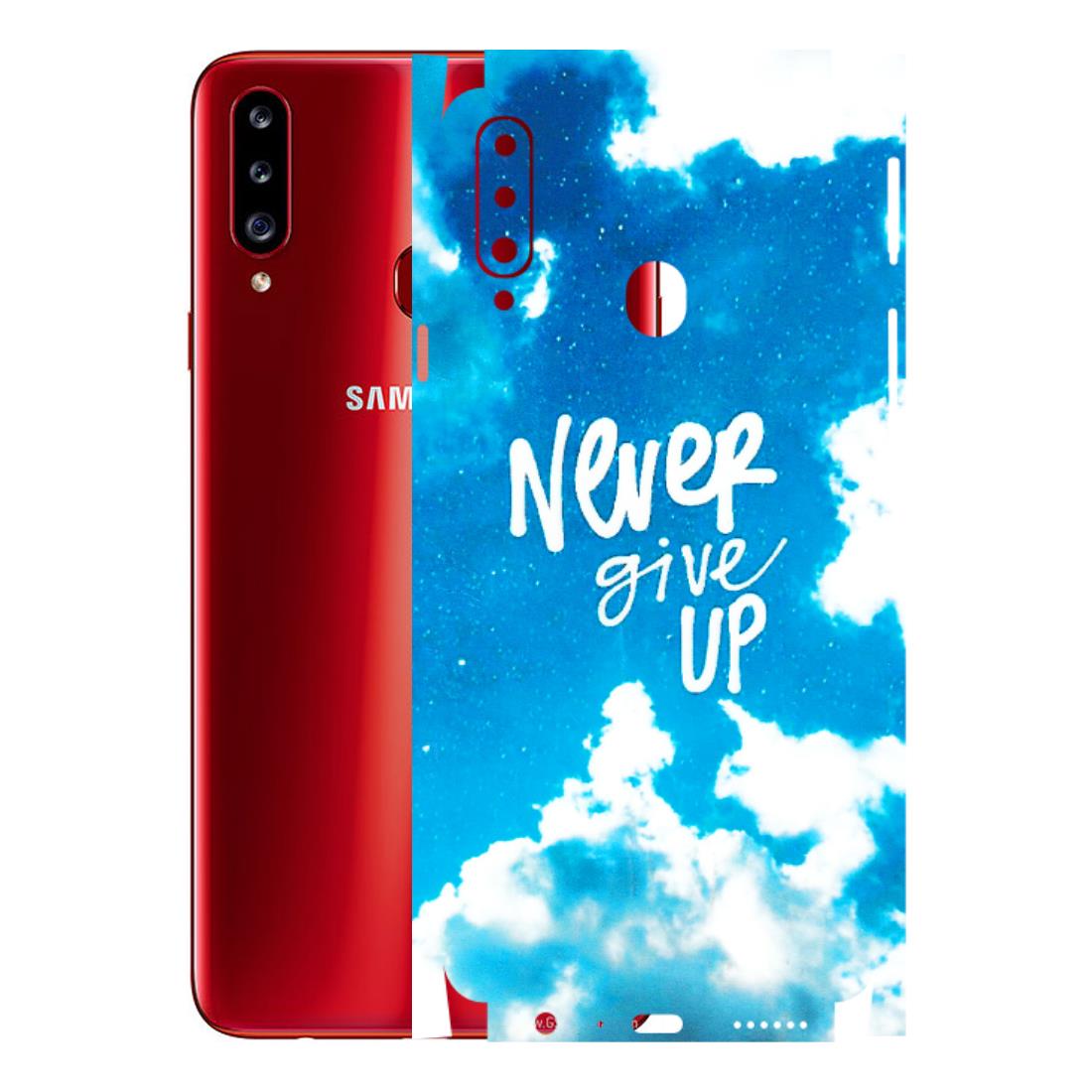 Samsung A/S Series Phone Skins (All Models) - Never Give Up - 3D Embossed Finish (L-279) Samsung Galaxy A20S