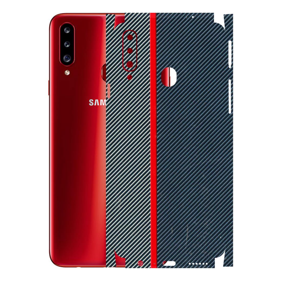 Samsung A/S Series Phone Skins (All Models) - Blue Sober Lines - 3D Embossed Finish (L-305) Samsung Galaxy A20S
