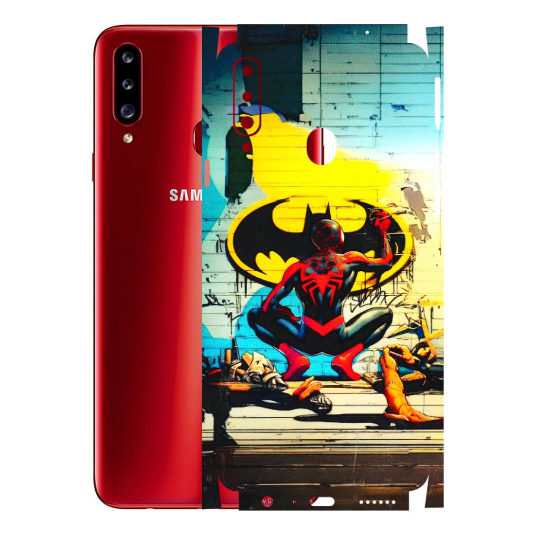 Samsung A/S Series Phone Skins (All Models) - New Spiderman Bat Logo - 3D Embossed Finish (L-309) Samsung Galaxy A20S