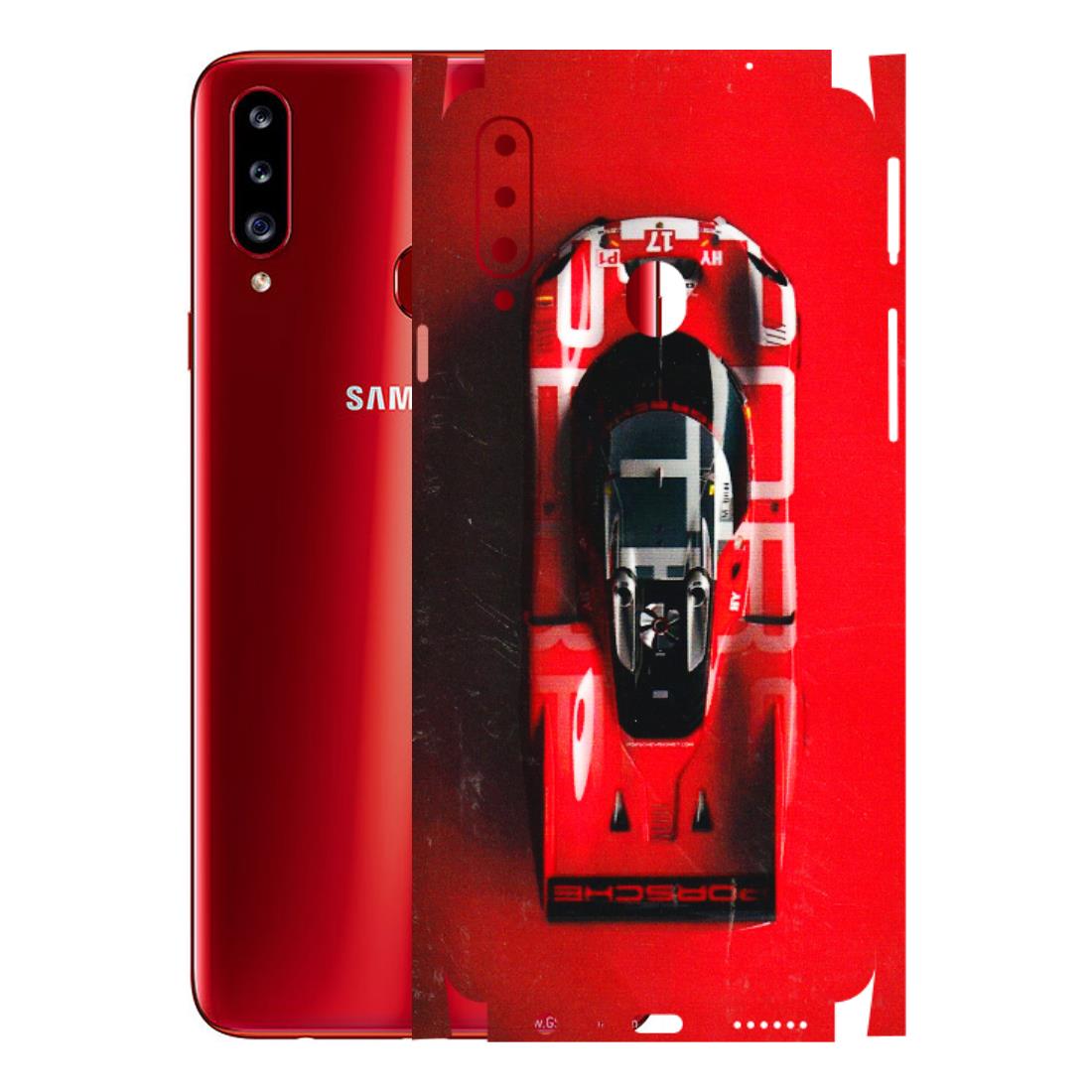 Samsung A/S Series Phone Skins (All Models) - Red Porsche Car Logo - 3D Embossed Finish (L-315) Samsung Galaxy A20S