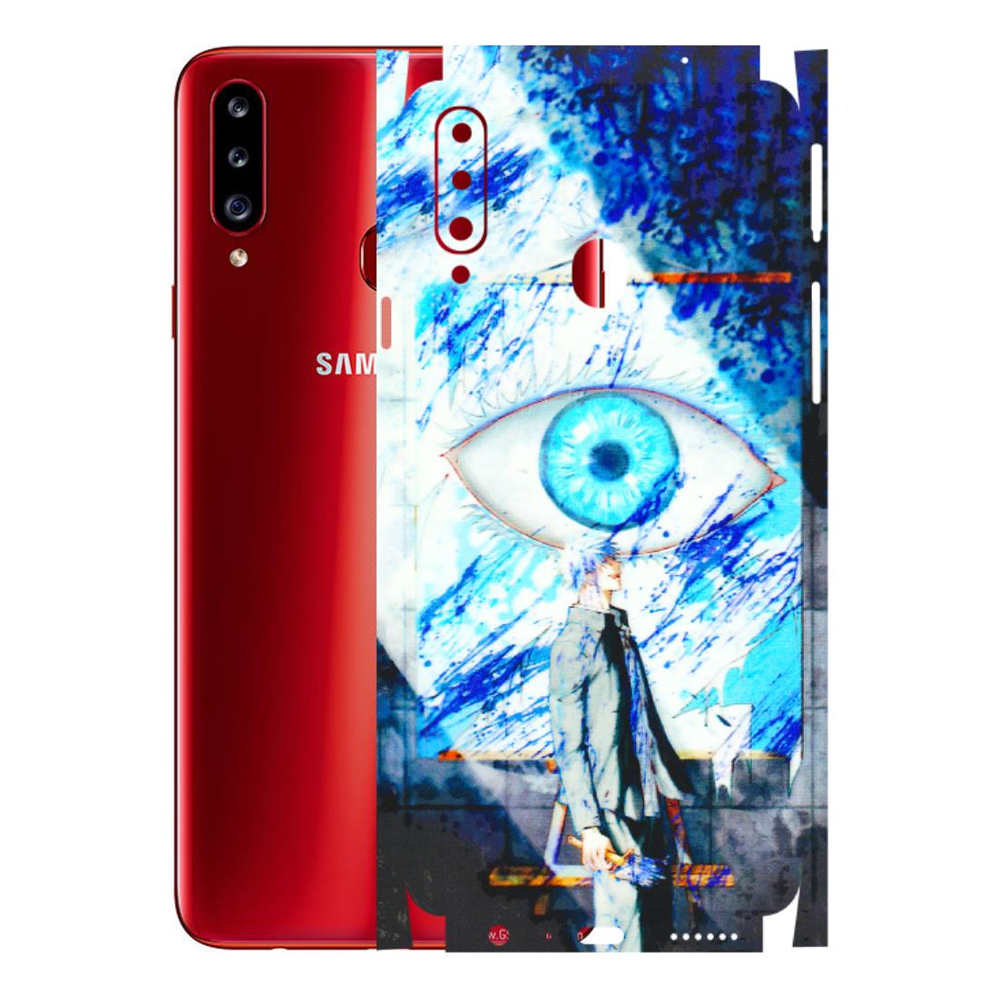 Samsung A/S Series Phone Skins (All Models) - Anime Sea Blue Eye - 3D Embossed Finish (L-318) Samsung Galaxy A20S