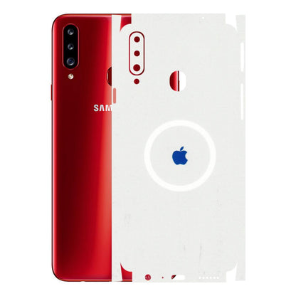Samsung A/S Series Phone Skins (All Models) - iPhone Magsafe Logo - 3D Embossed Finish (L-320) Samsung Galaxy A20S