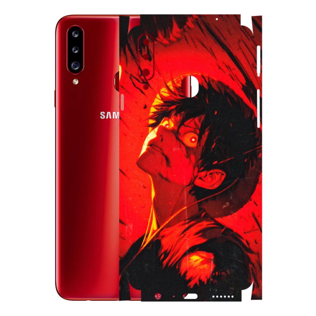 Samsung A/S Series Phone Skins (All Models) - D.Luffy Power Up One Piece Anime - 3D Embossed Finish (L-326) Samsung Galaxy A20S