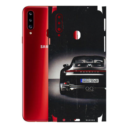 Samsung A/S Series Phone Skins (All Models) - New Black Porsche GT3 - 3D Embossed Finish (L-327) Samsung Galaxy A20S