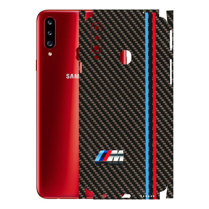 Samsung A/S Series Phone Skins (All Models) - BM Carbon Fiber Feels - 3D Embossed Finish (L-38) Samsung Galaxy A20S