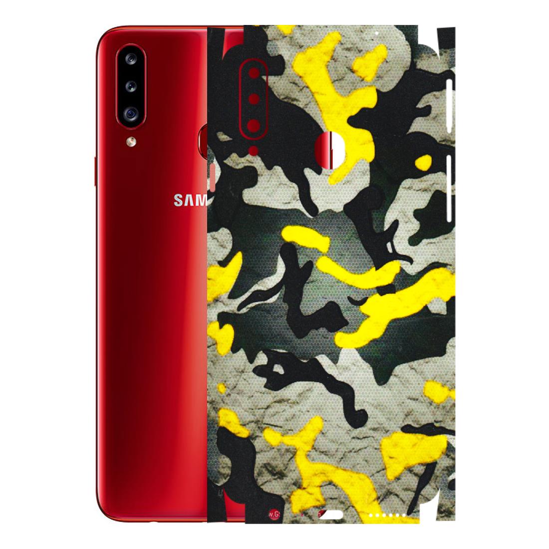 Samsung A/S Series Phone Skins (All Models) - Yellow Camouflage - 3D Embossed Finish (L-61) Samsung Galaxy A20S