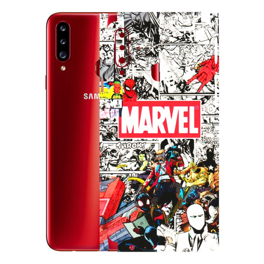 Samsung A/S Series Phone Skins (All Models) - Marvel Colorful Comic - 3D Embossed Finish (L-64) Samsung Galaxy A20S