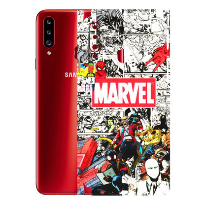 Samsung A/S Series Phone Skins (All Models) - Marvel Colorful Comic - 3D Embossed Finish (L-64) Samsung Galaxy A20S
