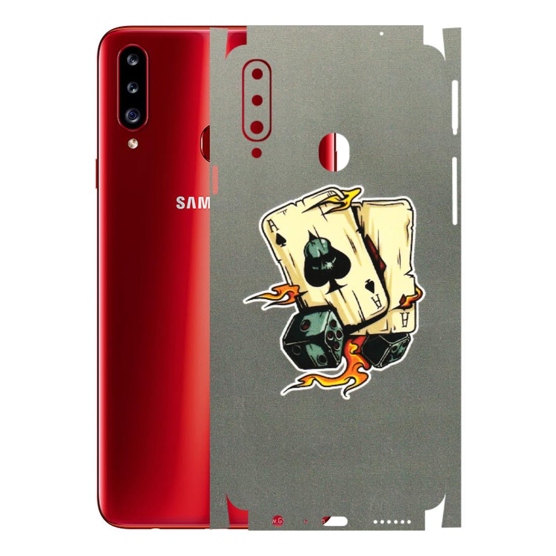 Samsung A/S Series Phone Skins (All Models) - Grey Cards Of Ace - 3D Embossed Finish (L-77) Samsung Galaxy A20S