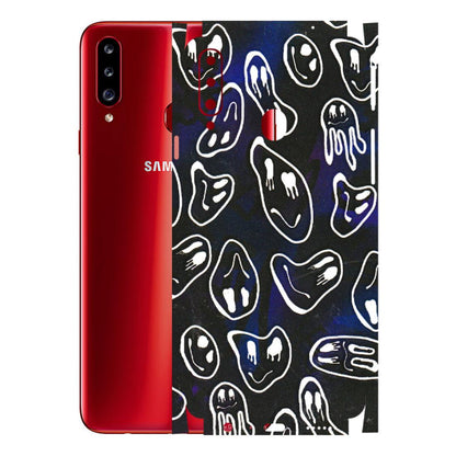 Samsung A/S Series Phone Skins (All Models) - Distorted Smileys - 3D Embossed Finish (L-92) Samsung Galaxy A20S