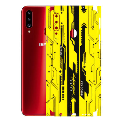 Samsung A/S Series Phone Skins (All Models) - Yellow Cyberpunk - 3D Embossed Finish (L-93) Samsung Galaxy A20S
