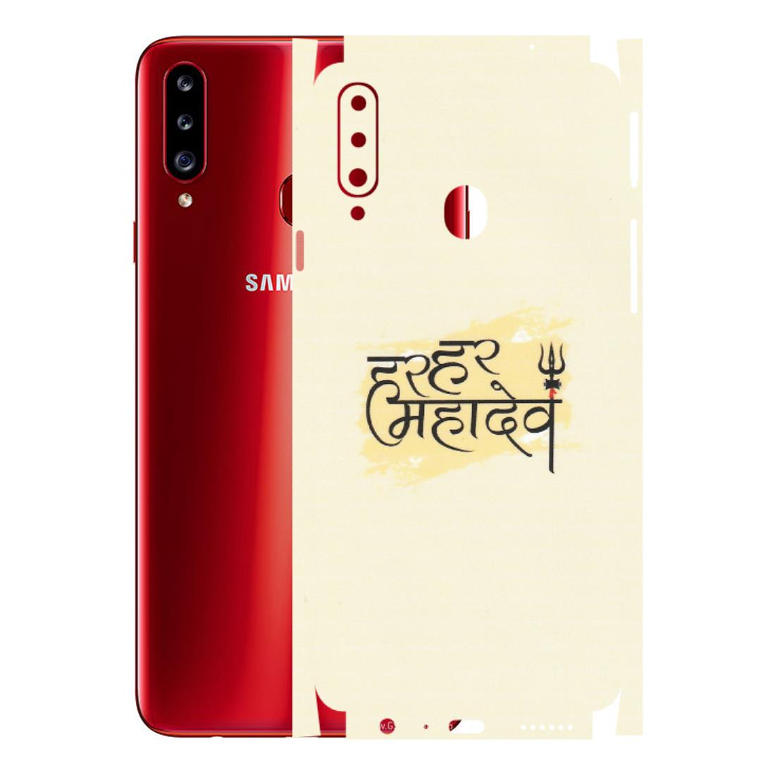 Samsung A/S Series Phone Skins (All Models) - Har Har Mahadev - Matte Finish (M-10) Samsung Galaxy A20S