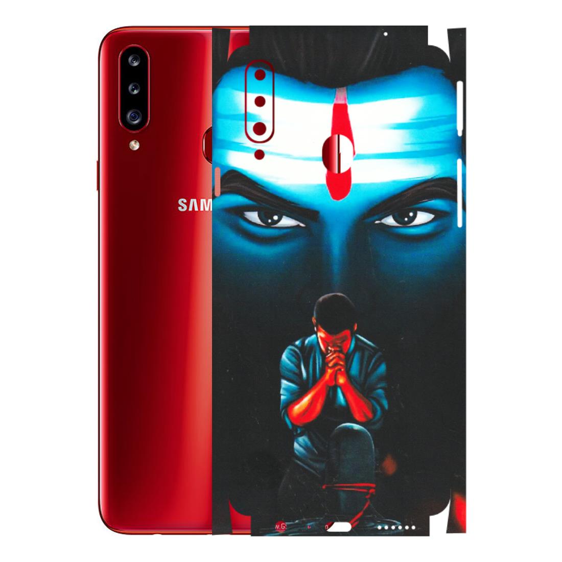 Samsung A/S Series Phone Skins (All Models) - Mahakal Bhakt - Matte Finish (M-112) Samsung Galaxy A20S