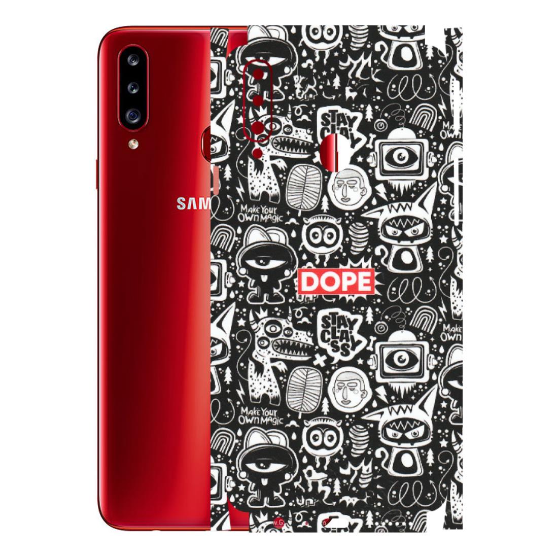 Samsung A/S Series Phone Skins (All Models) - Dope Stay Classy Black Doodles - Matte Finish (M-126) Samsung Galaxy A20S