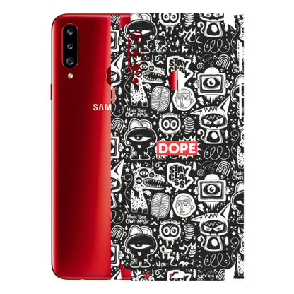 Samsung A/S Series Phone Skins (All Models) - Dope Stay Classy Black Doodles - Matte Finish (M-126) Samsung Galaxy A20S