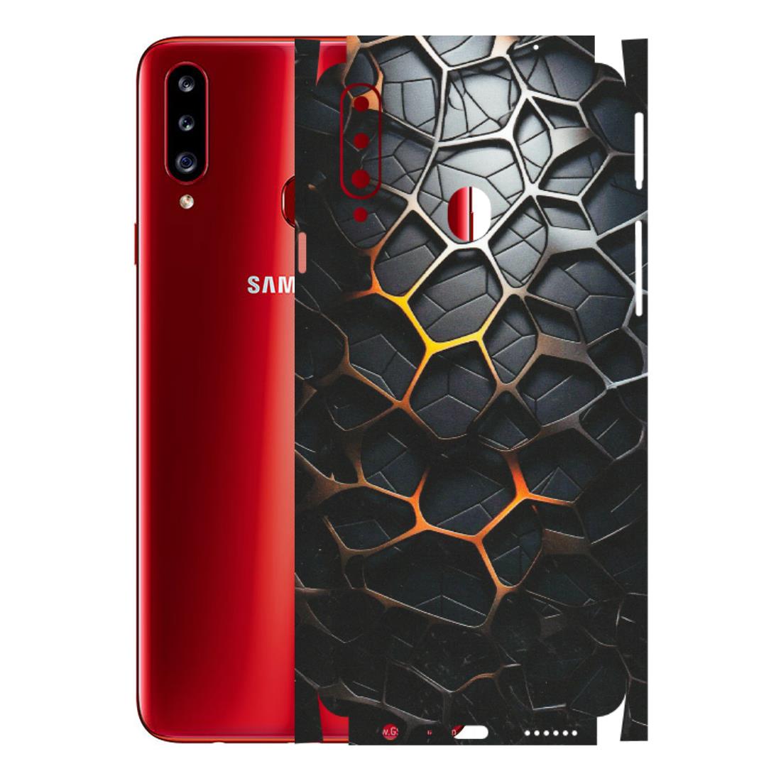 Samsung A/S Series Phone Skins (All Models) - New Abstract Graphite Tiles - Matte Finish (M-130) Samsung Galaxy A20S