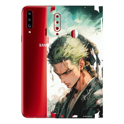 Samsung A/S Series Phone Skins (All Models) - New Roronoa Zoro One Picece Anime - Matte Finish (M-140) Samsung Galaxy A20S