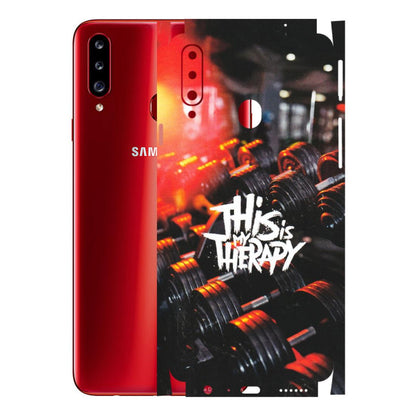 Samsung A/S Series Phone Skins (All Models) - GYM Lover Therapy - Matte Finish (M-160) Samsung Galaxy A20S