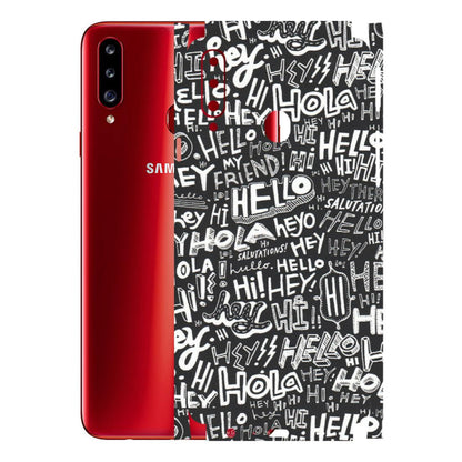 Samsung A/S Series Phone Skins (All Models) - Hi Hello Doodles - Matte Finish (M-25) Samsung Galaxy A20S