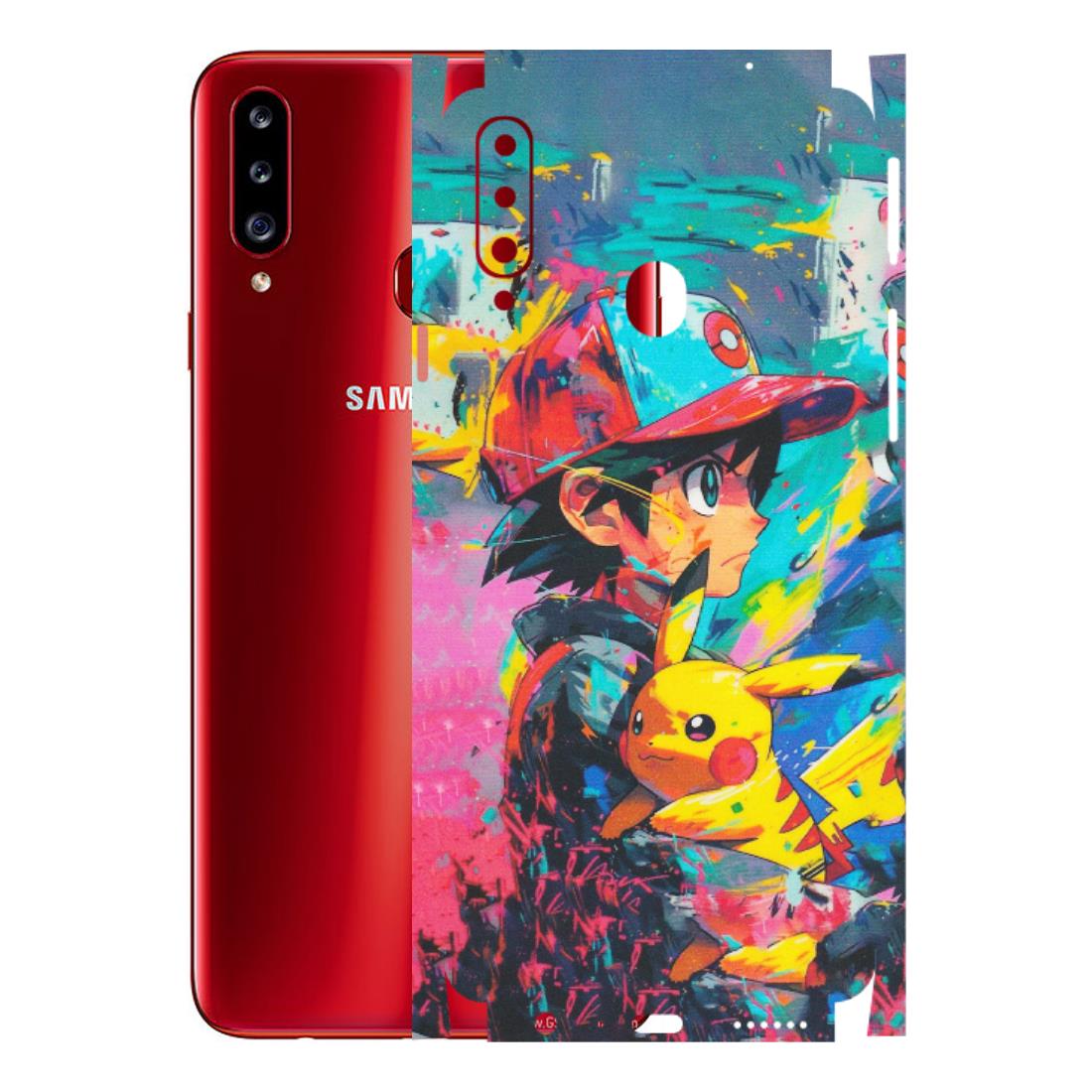 Samsung A/S Series Phone Skins (All Models) - Ash & Pikachu - Matte Finish (M-26) Samsung Galaxy A20S