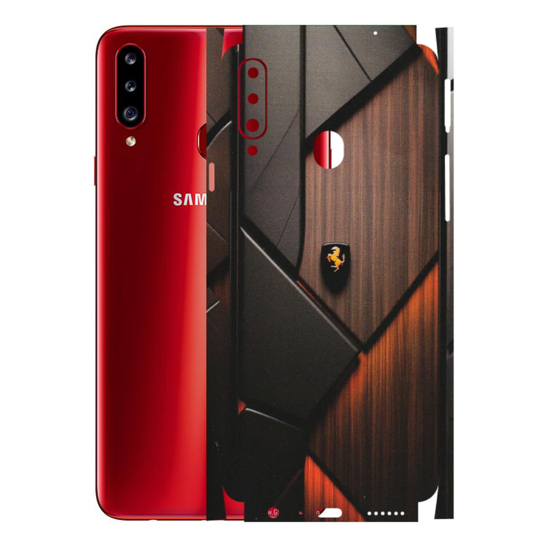 Samsung A/S Series Phone Skins (All Models) - Lambo Beauty Wood Pattern Sober - Matte Finish (M-51) Samsung Galaxy A20S