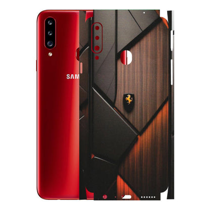 Samsung A/S Series Phone Skins (All Models) - Lambo Beauty Wood Pattern Sober - Matte Finish (M-51) Samsung Galaxy A20S