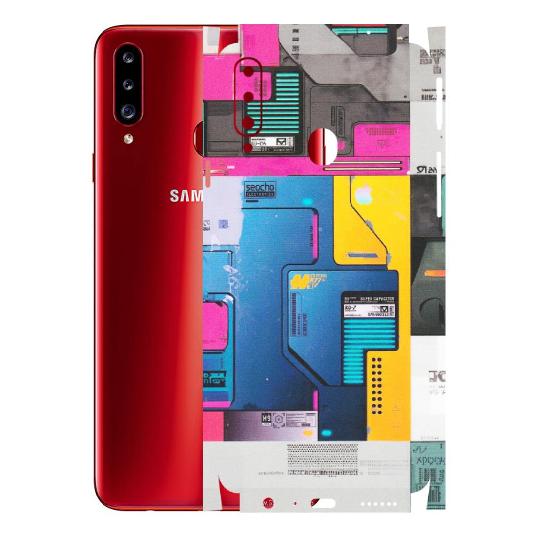Samsung A/S Series Phone Skins (All Models) - Colourfull Motherboard Internals - Matte Finish (M-55) Samsung Galaxy A20S