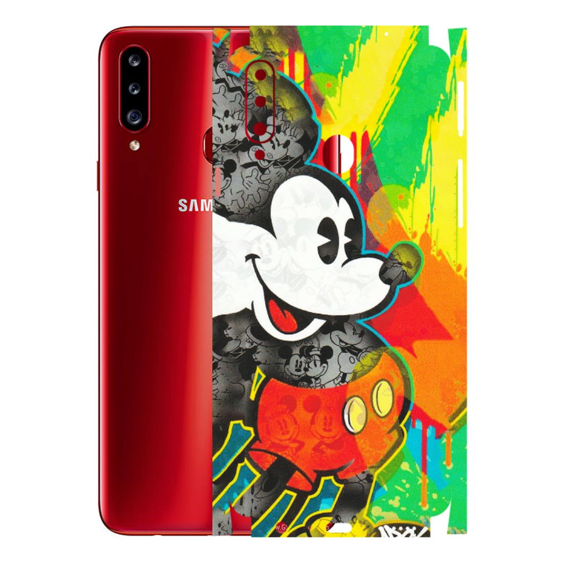 Samsung A/S Series Phone Skins (All Models) - Multiple Mickey With Colourful Texture - Matte Finish (M-84) Samsung Galaxy A20S