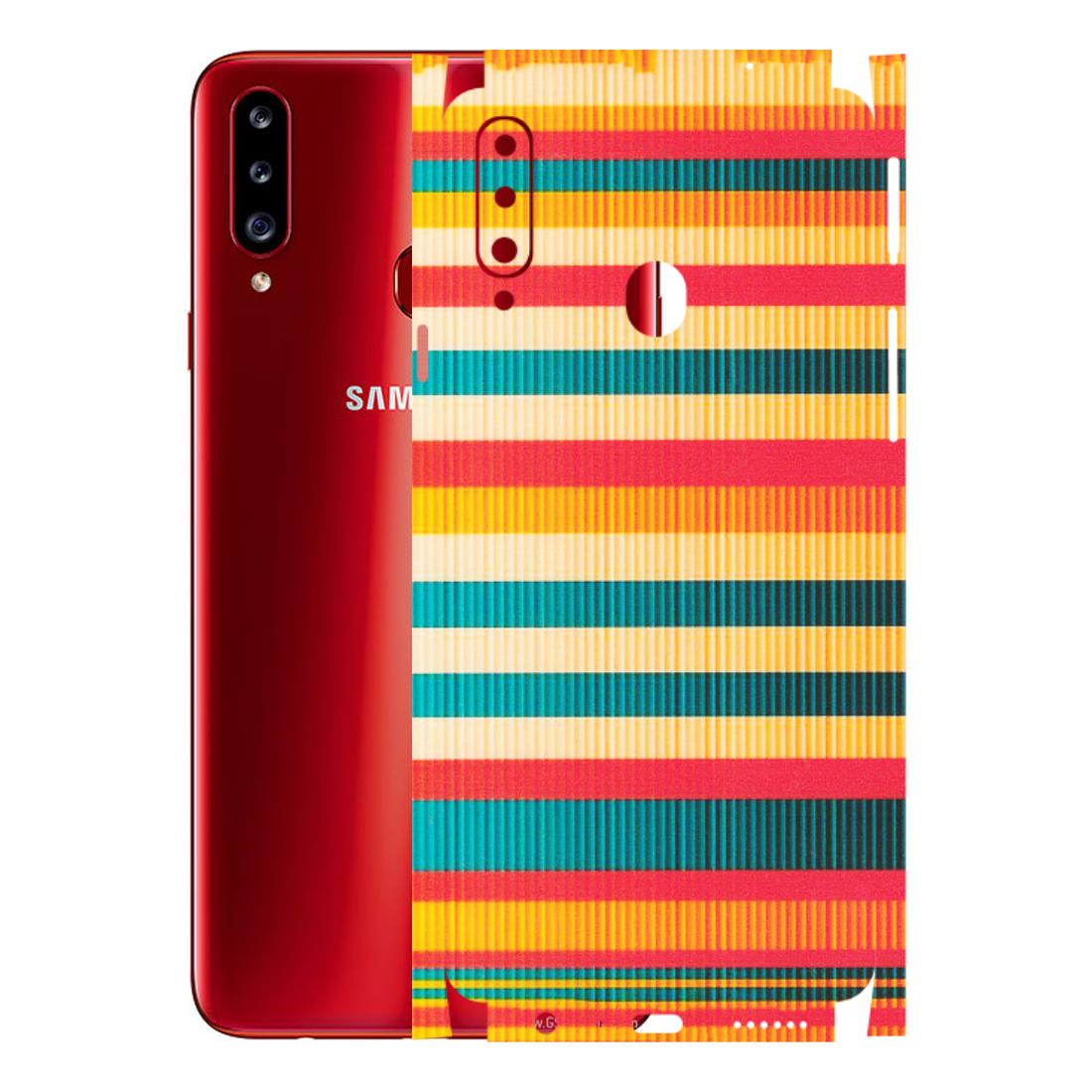 Samsung A/S Series Phone Skins (All Models) - Colourful Stripes Soothing Effect - Matte Finish (M-86) Samsung Galaxy A20S