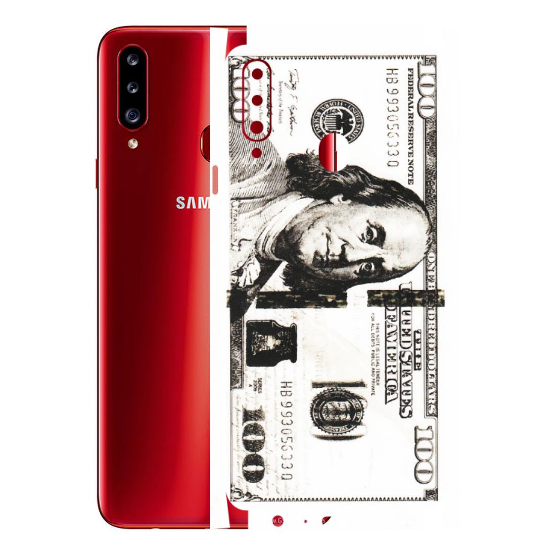 Samsung A/S Series Phone Skins (All Models) - 100 Dollar Currency - Transparent Finish (T-01) Samsung Galaxy A20S