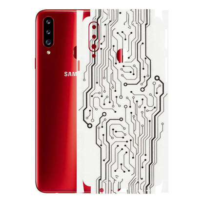 Samsung A/S Series Phone Skins (All Models) - Tech Circuits - Transparent Finish (T-03) Samsung Galaxy A20S