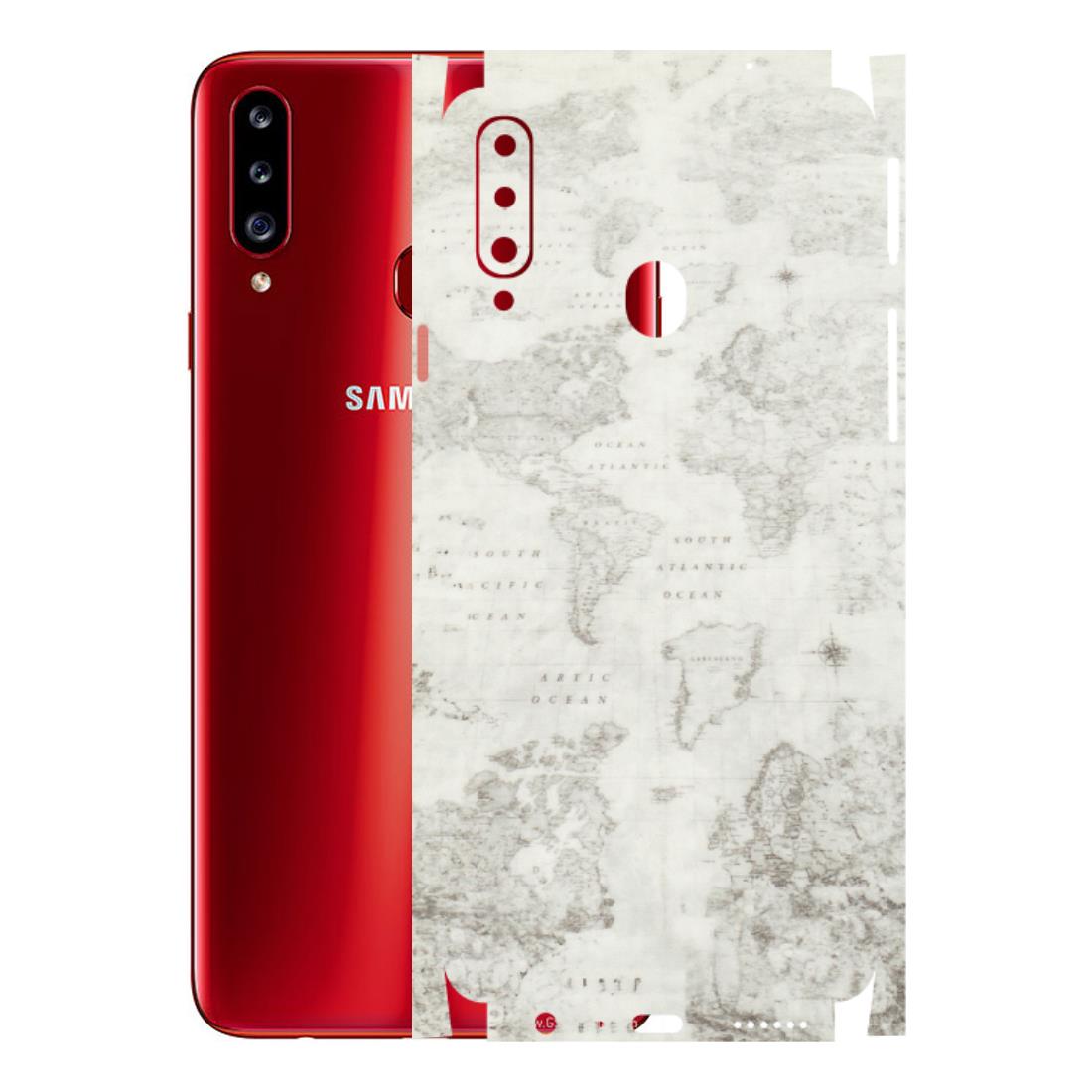 Samsung A/S Series Phone Skins (All Models) - World Travel Map - Transparent Finish (T-04) Samsung Galaxy A20S