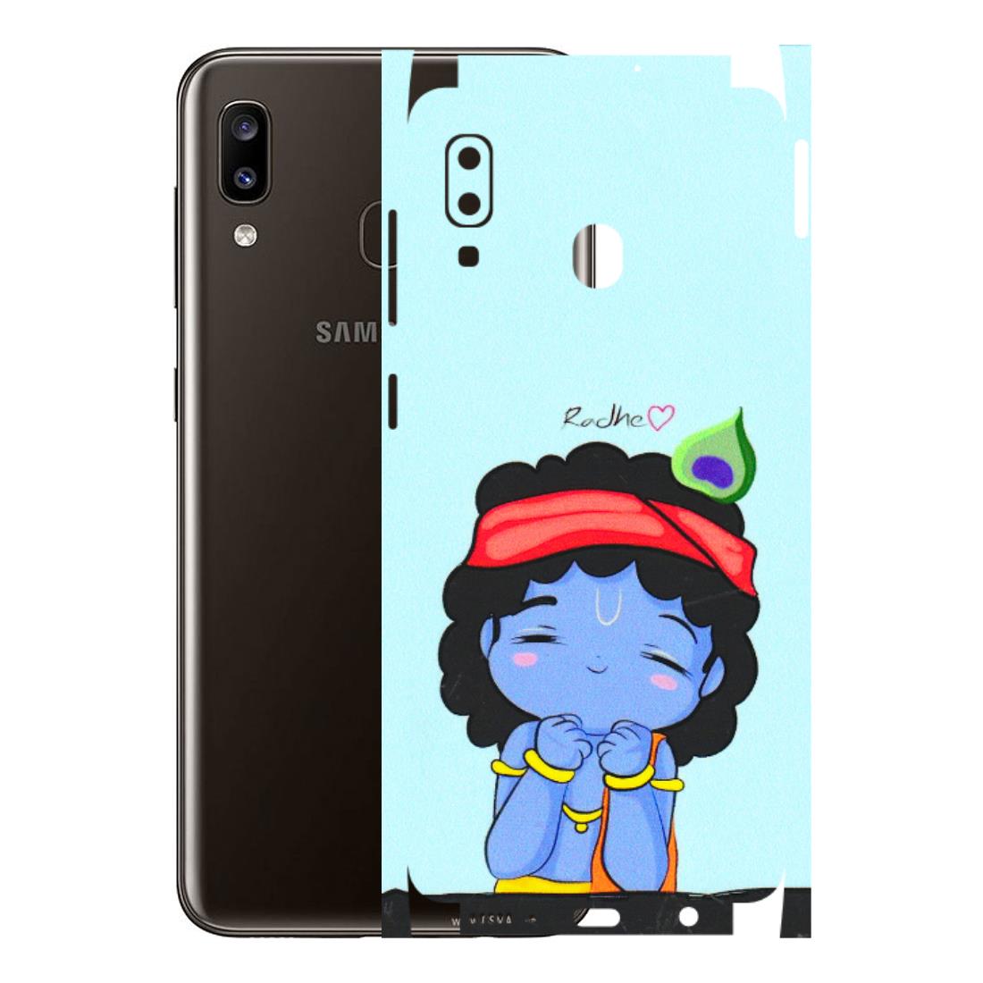 Samsung A/S Series Phone Skins (All Models) - Radhe Radhe Cute Toon - 3D Embossed Finish (L-05) Samsung Galaxy A20