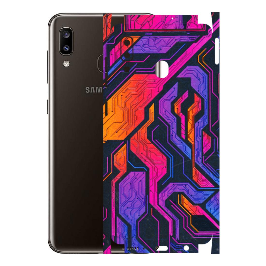 Samsung A/S Series Phone Skins (All Models) - Tech Circuits Futuristic - 3D Embossed Finish (L-07) Samsung Galaxy A20