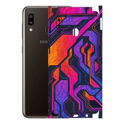Samsung A/S Series Phone Skins (All Models) - Tech Circuits Futuristic - 3D Embossed Finish (L-07) Samsung Galaxy A20