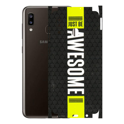 Samsung A/S Series Phone Skins (All Models) - Just Be Awesome - 3D Embossed Finish (L-101) Samsung Galaxy A20
