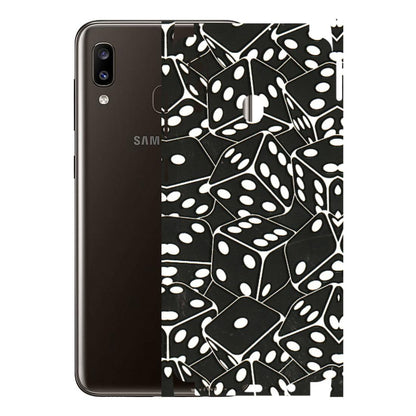 Samsung A/S Series Phone Skins (All Models) - Big Black Dices - 3D Embossed Finish (L-106) Samsung Galaxy A20
