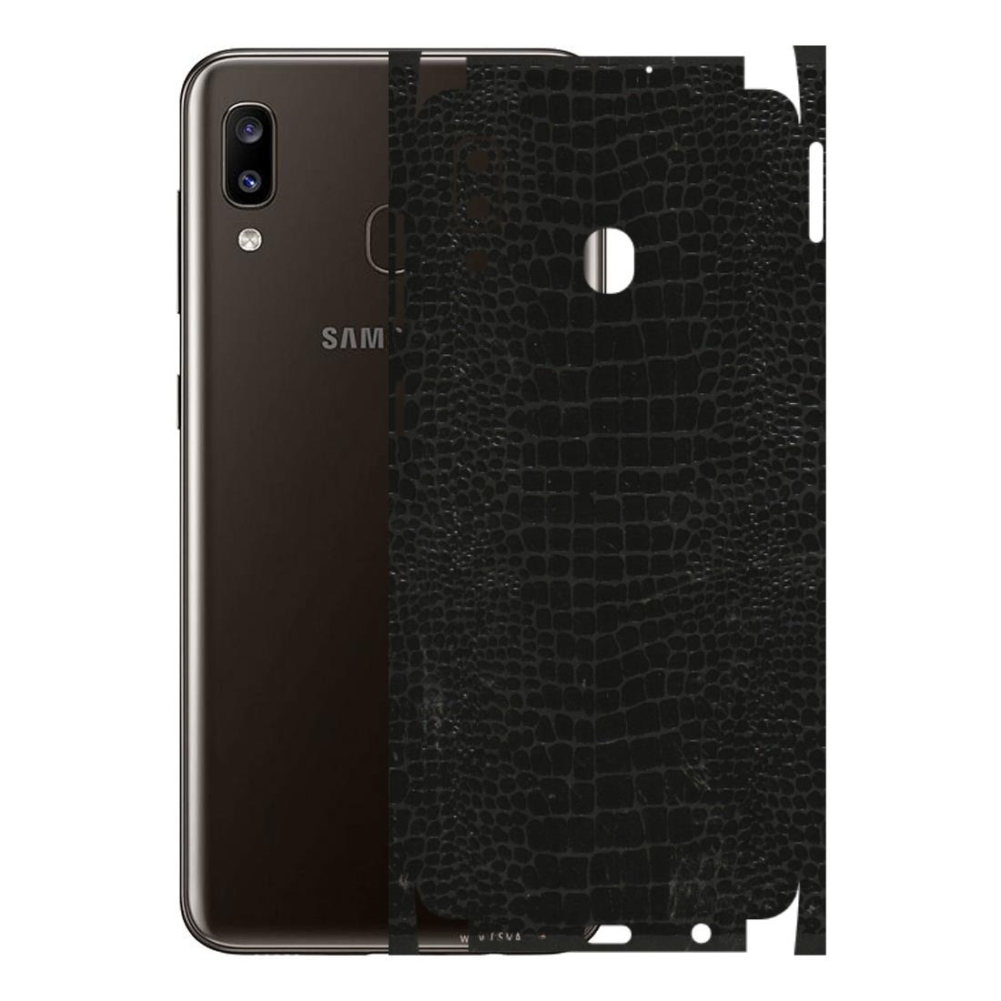 Samsung A/S Series Phone Skins (All Models) - Snake Leather Black - 3D Embossed Finish (L-107) Samsung Galaxy A20