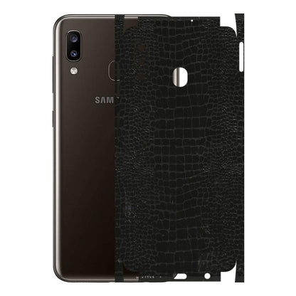 Samsung A/S Series Phone Skins (All Models) - Snake Leather Black - 3D Embossed Finish (L-107) Samsung Galaxy A20