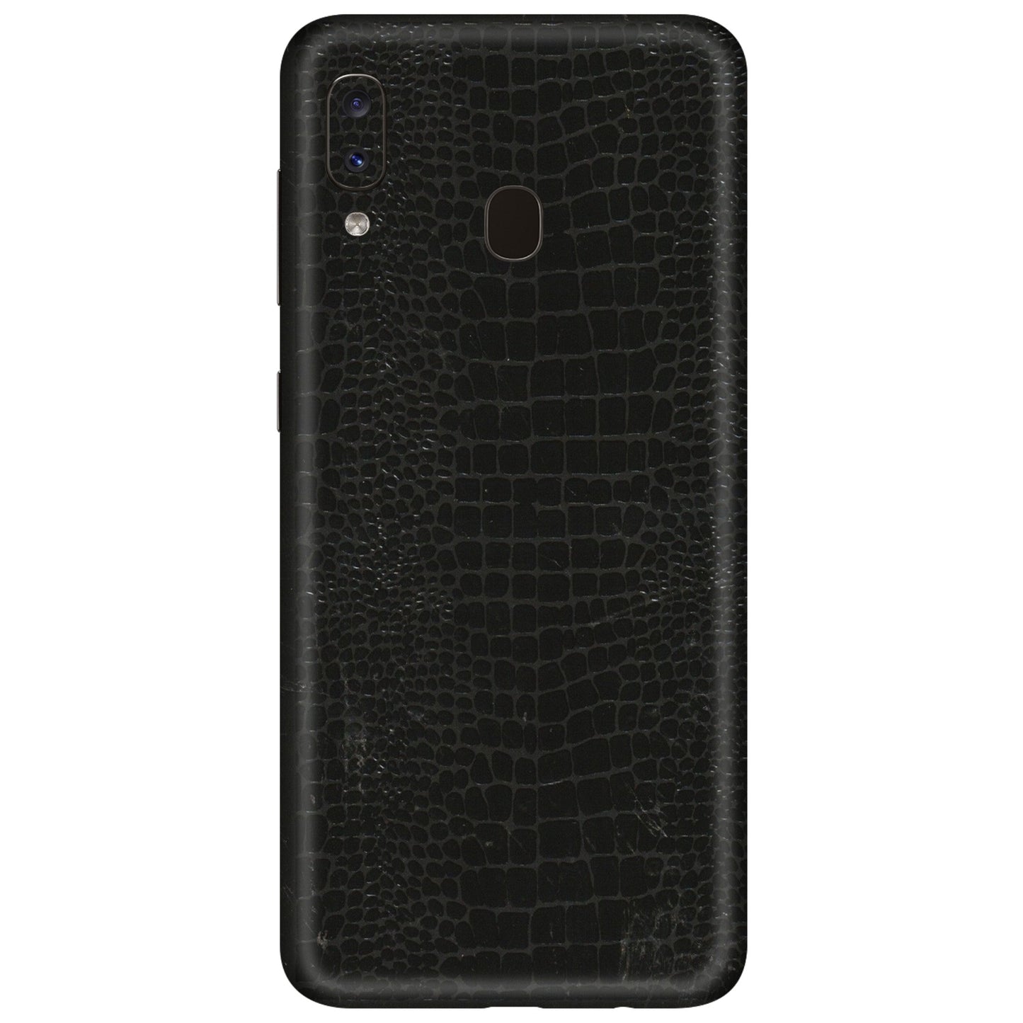 Samsung A/S Series Phone Skins (All Models) - Snake Leather Black - 3D Embossed Finish (L-107) Samsung Galaxy A20