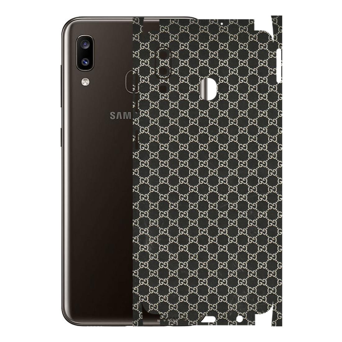 Samsung A/S Series Phone Skins (All Models) - Black G Print - 3D Embossed Finish (L-109) Samsung Galaxy A20