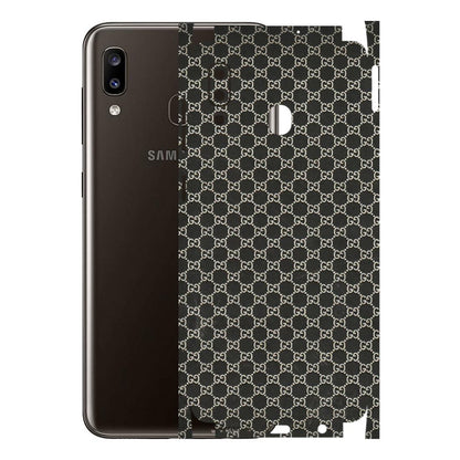 Samsung A/S Series Phone Skins (All Models) - Black G Print - 3D Embossed Finish (L-109) Samsung Galaxy A20