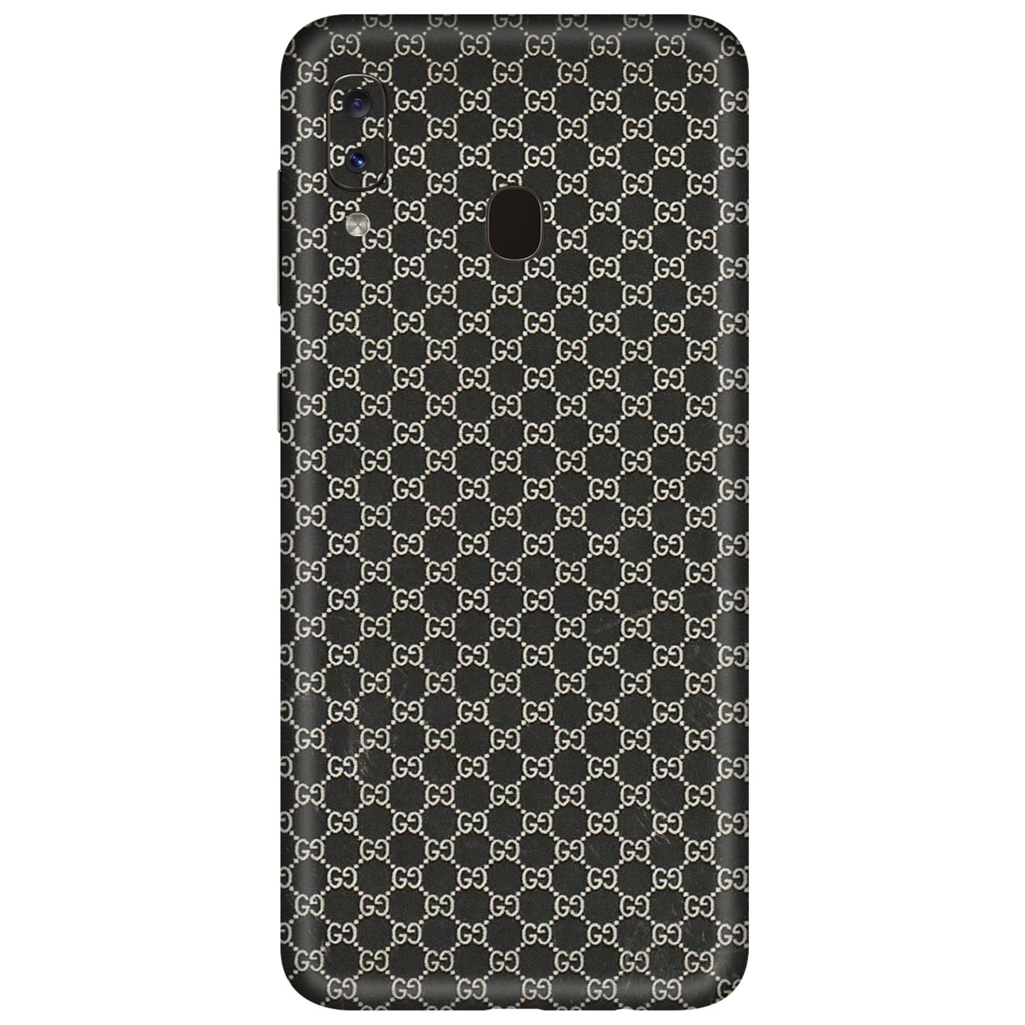 Samsung A/S Series Phone Skins (All Models) - Black G Print - 3D Embossed Finish (L-109) Samsung Galaxy A20