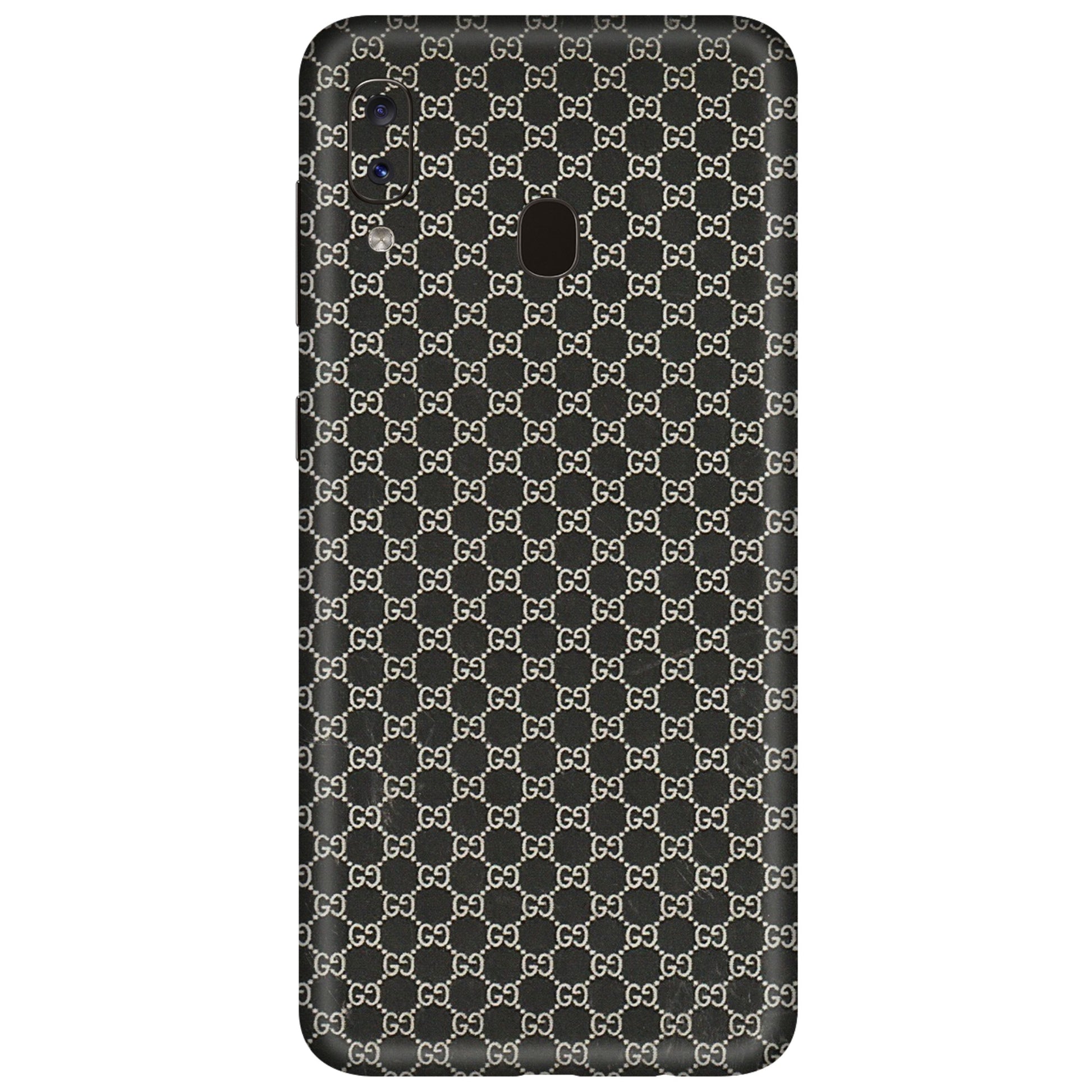 Samsung A/S Series Phone Skins (All Models) - Black G Print - 3D Embossed Finish (L-109) Samsung Galaxy A20
