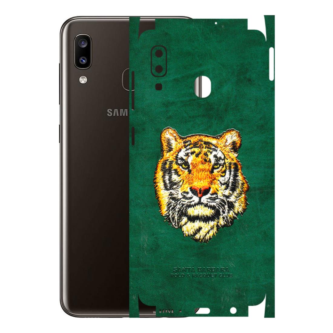 Samsung A/S Series Phone Skins (All Models) - Leather Feel Tiger - 3D Embossed Finish (L-111) Samsung Galaxy A20