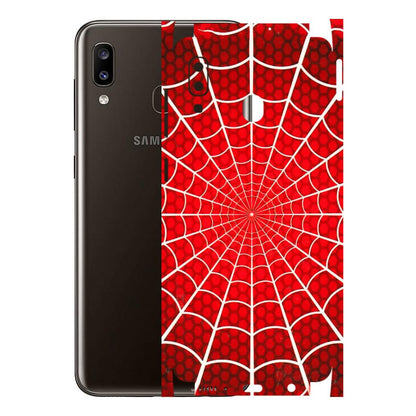 Samsung A/S Series Phone Skins (All Models) - Classic Spidey Web - 3D Embossed Finish (L-115) Samsung Galaxy A20