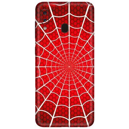Samsung A/S Series Phone Skins (All Models) - Classic Spidey Web - 3D Embossed Finish (L-115) Samsung Galaxy A20